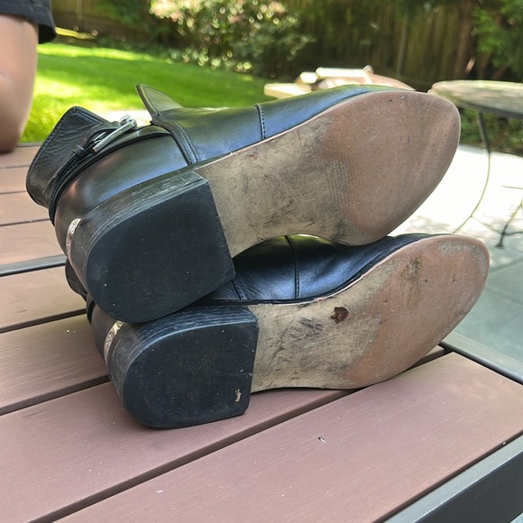 Michael Kors Black Buckle Ankle Boots - Womens 7M - Picture 4 of 5